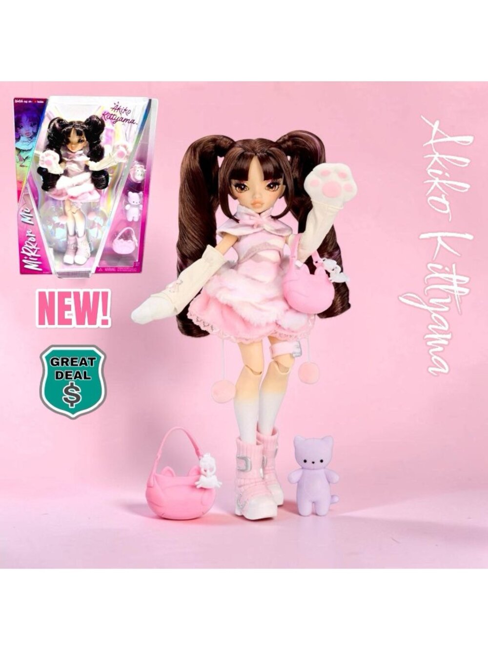 MGA Mirror Mi Akiko Kittyama Collectible Fashion Doll with Accessories! NEW NIB!